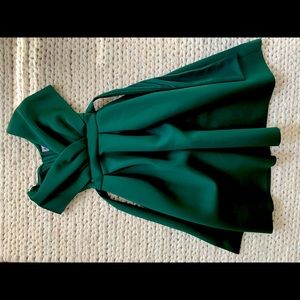 ASOS MIDI Dress with toe detail in Bottle Green